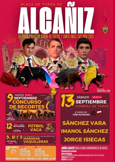 Corrida toros Alcañiz 13 de septiembre de 2025